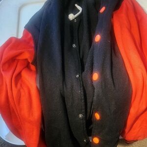 Black and Red Button-Up Jacket